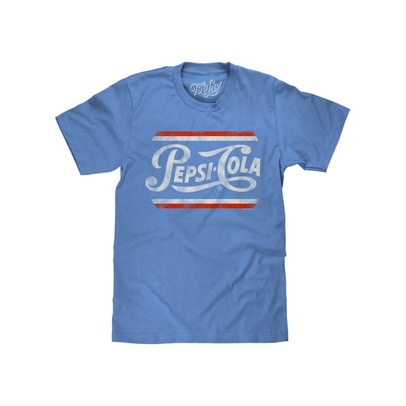 Tee Luv Pepsi Cola Retro Logo Light Blue Short Sleeve T-Shirt (Men's) (XL)