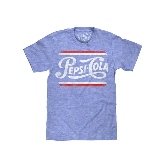 Tee Luv Pepsi Cola Retro Logo Royal Snow Heather Short Sleeve T-Shirt (Men's) (3XL)