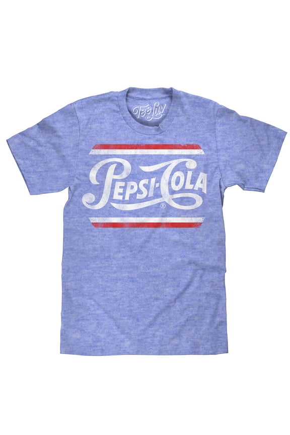 Pepsi Cola Retro Logo Royal Snow Heather Short Sleeve T-Shirt (Men's) (M)