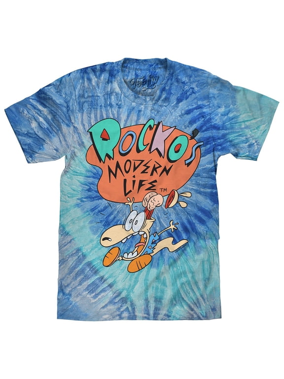 Rocko's Modern Life 90s Cartoon Tie Dye T-Shirt (Men's) (S)