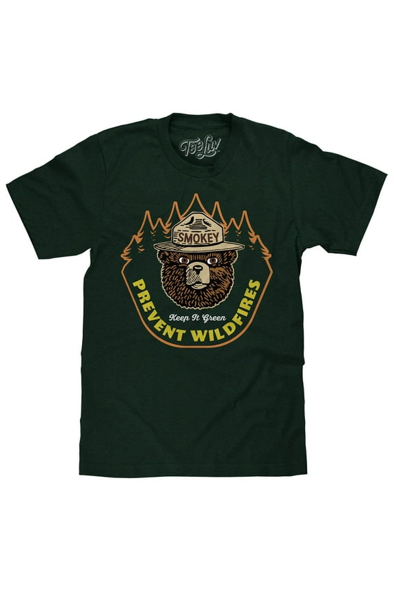 Smokey Bear Keep It Green Prevent Wildfires Graphic T-Shirt (Men's) (L)