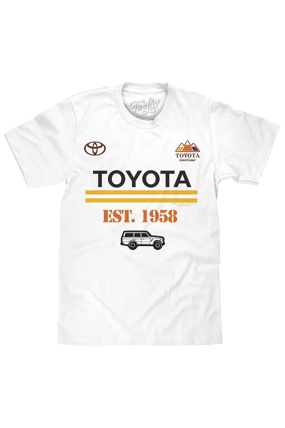Toyota Land Cruiser Est 1958 Automotive T-Shirt (Men's) (3XL)