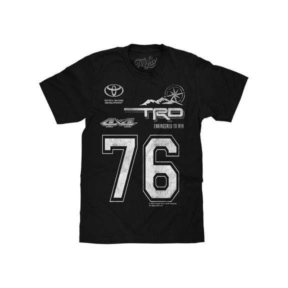Tee Luv Toyota Racing Development TRD 76 Faded Car Logo T-Shirt (Men's) (L)