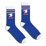 Tee Luv USPS U.S. Mail Standing Eagle Crew Socks Mens