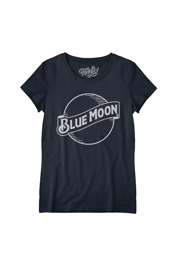 Women's Blue Moon Beer Logo Scoop Neck Shirt (M)