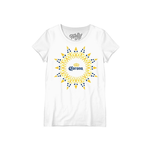 Tee Luv Women's Corona Beer Logo Sun Graphic Tee Shirt (X-Large)