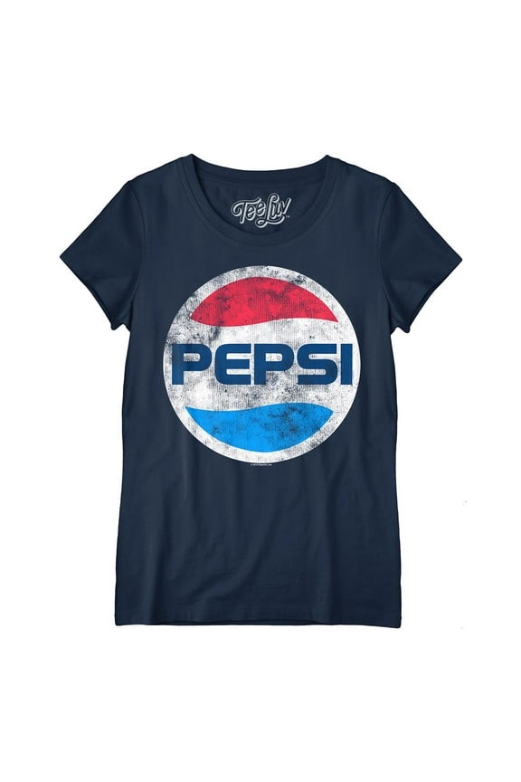 Women's Faded 70s Pepsi Soda Logo Scoop Neck Shirt (XL)
