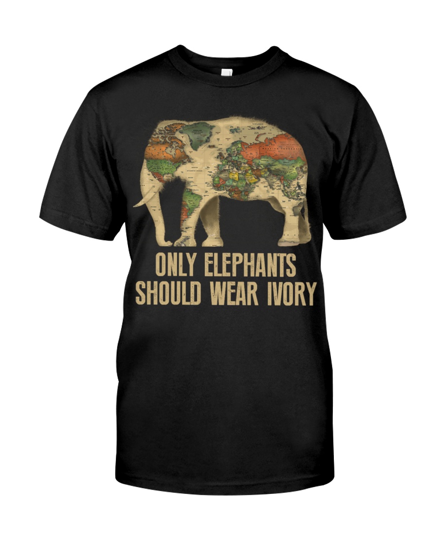 Tee Only Elephant Should Wear Ivory Classic TShirt for Men and Women