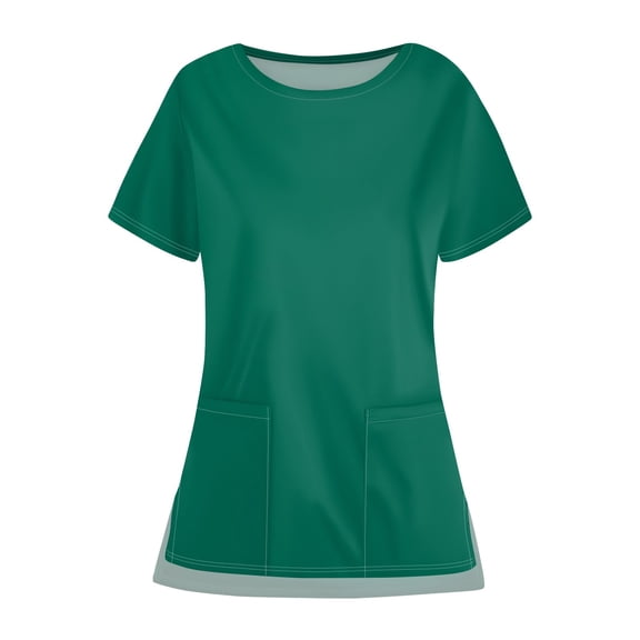 Tee Scrub Top Scrub Top Christmas Shirts Holiday Scrubs Womens Scrub Top Scrub Sets with Pockets Green Size 5XL