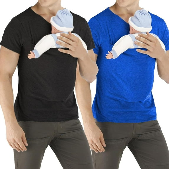 Tee Shirts Mens Mens Kangaroo Carrier Shirt, Dad Shirt Carrier Kangaroo Shirt for Dad V Neck Short Sleeve Kangaroo T Shirt