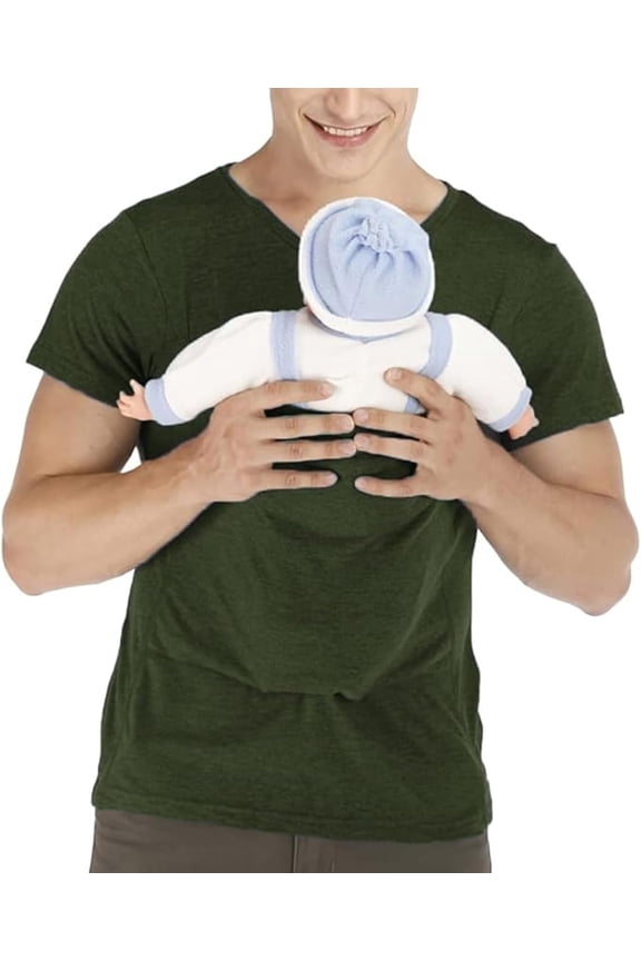 Tee Shirts Mens Mens Kangaroo Carrier Shirt, Dad Shirt Carrier Kangaroo Shirt for Dad V Neck Short Sleeve Kangaroo T Shirt