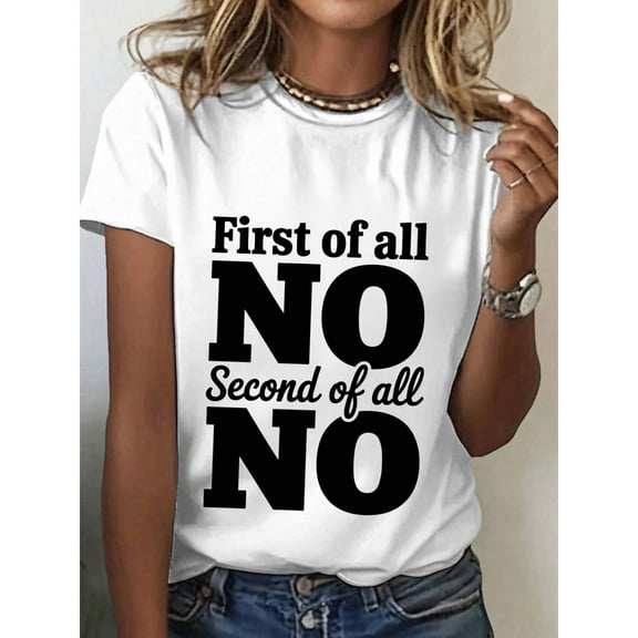 Tee T-Shirt Unwavering Cotton Top Fashion and comfortable Casual Short Sleeve Crew Neck White S-5XL