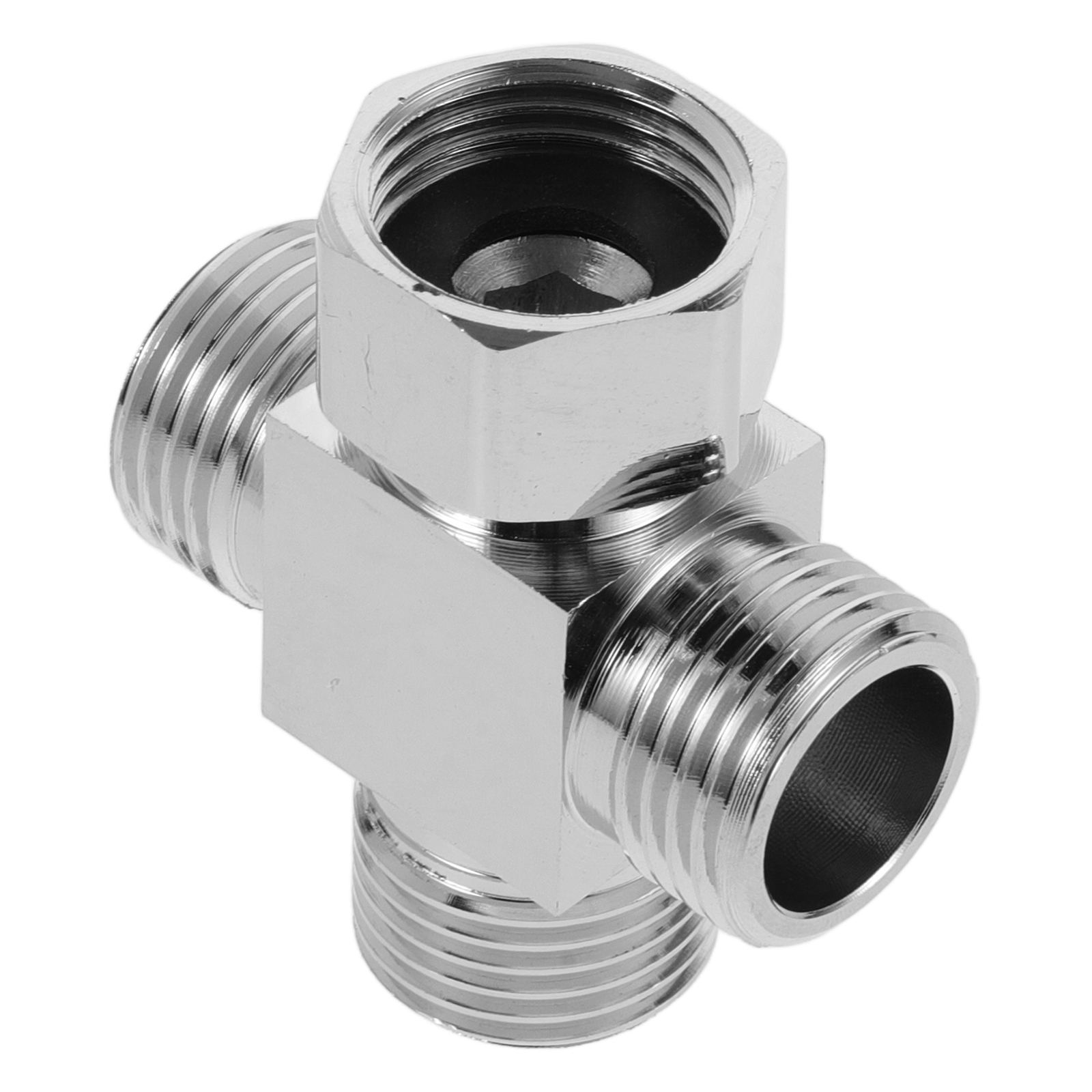 Tee Water Distributor Diverter Valve Washer Pipe Adapter Splitter