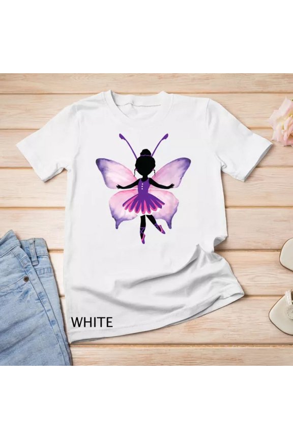 Tee With Cute Ballet Dancer With Butterfly Wings Unisex S-5Xl T-Shirt Birthday Gifts; For Men & Women, Vintage Birthday Gift