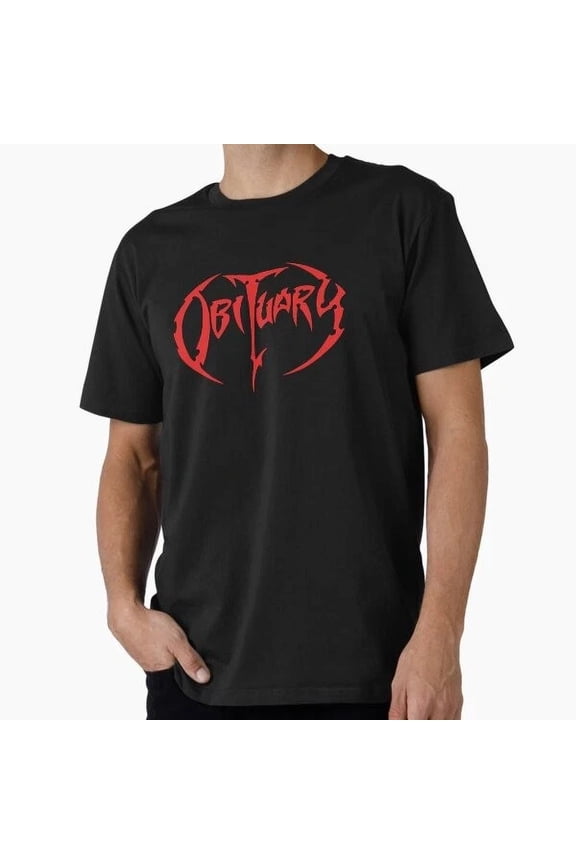 Tee With Obituary Red T-Shirt S-5XL