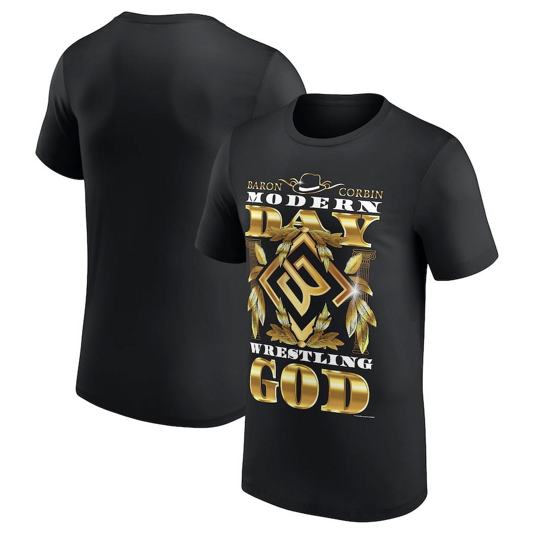 Tee shirt Adults, Men's Black Baron Corbin Modern Day Wrestling God T