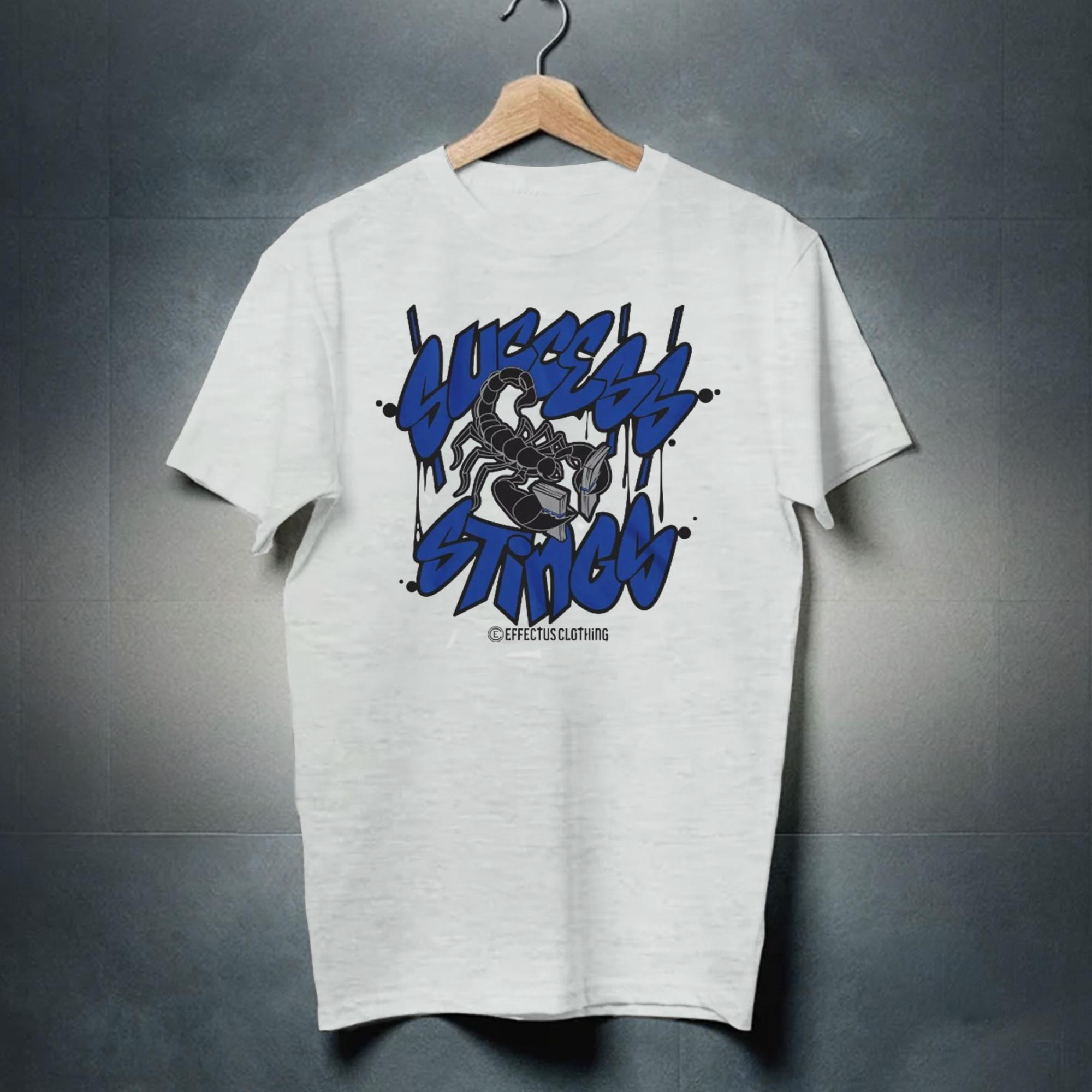 Tee to match Air Jordan Retro 13 Hyper Royal Sneakers.Success Stings Tee LIMITED EDITION 7 COLOR OPTIONS NEW INSTOCK