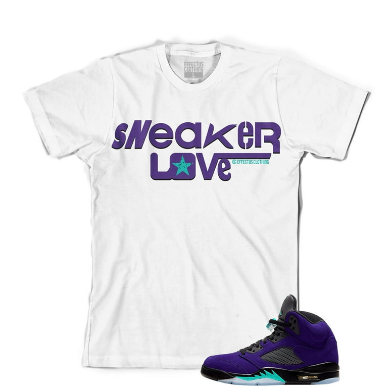 Tee to match Air Jordan Retro 5 Alternate Grape Sneakers. Sneaker Love Tee Walmart