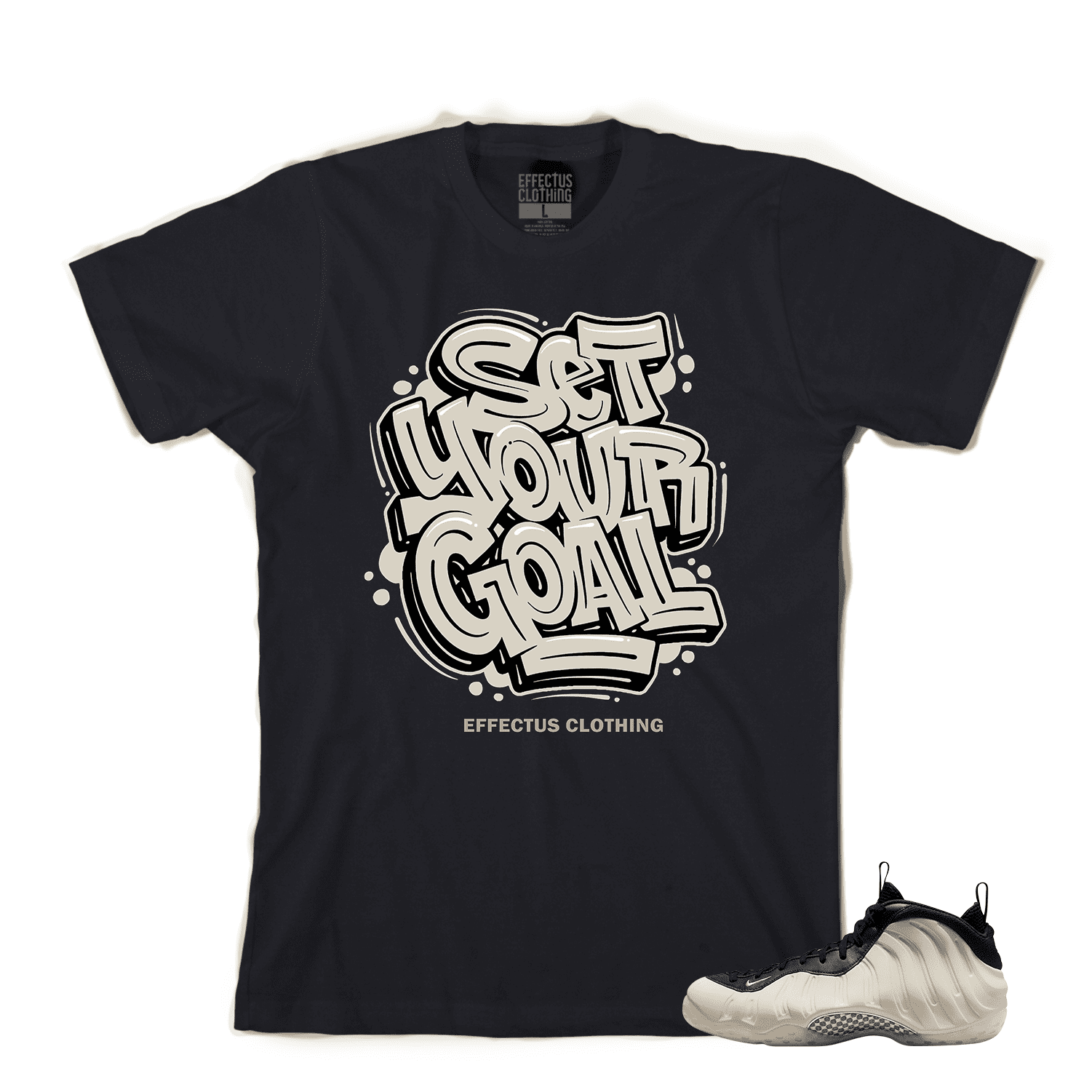 Tee to match Nike Foamposite Light Orewood Brown Sneakers. Goals Tee Walmart