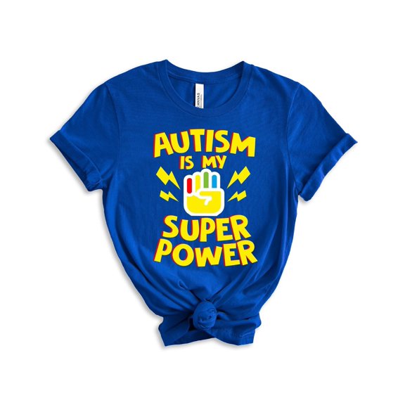 TeeFit Autism Super Power Shirt: Autism Awareness TeeT-shirt and Sweatshirt All Size S-5XL