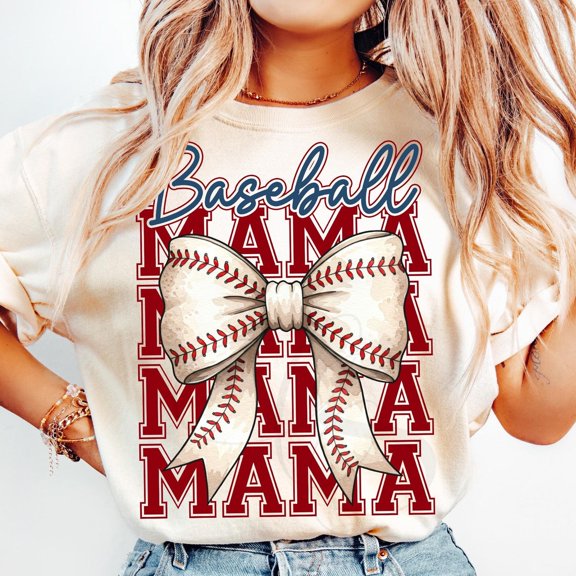 TeeFit Baseball Mama, Baseball, Baseball Coquette Bow, Baseball Game Day, Baseball Mom Sublimation, Baseball Shirt Design All Size S-5XL