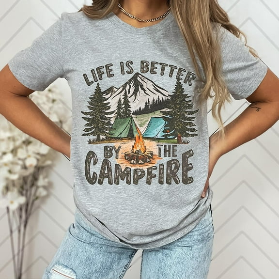 TeeFit Camp Life Shirt, Life Is Better By The Campfire Shirt, Camping Squad Shirt, Outdoors Adventure Shirt, Nature Lover Shirt, Nature Shirt All Size S-5XL