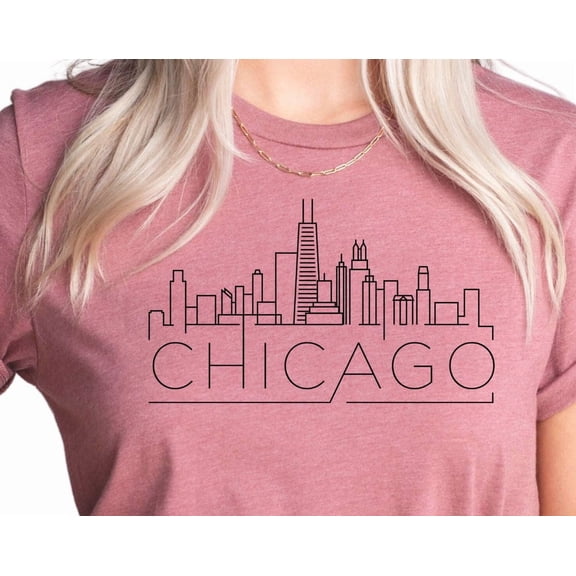 TeeFit Chicago T-Shirt, Skyline Chicago T-Shirt, Chicago State T-Shirt, Mothers Day Gift, Chicago Shirt for Her, Chicago Souvenir Gift, A814 SWEATSHIRT All Size S-5XL