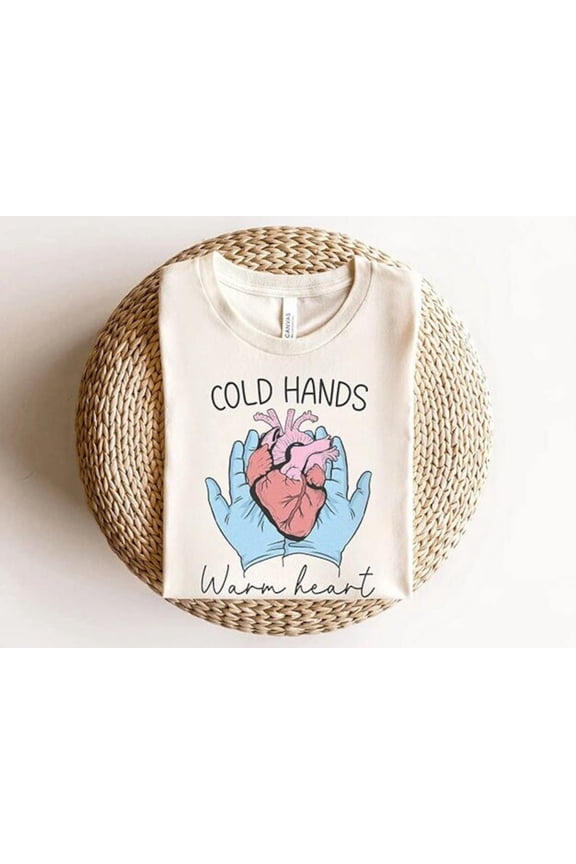 Cold Hands Warm Heart Nurse Shirt, Anatomical Heart Nursing Tee, Cardiac Cvicu Rn Nurse Cicu Tshirt, Nurses Tech Aid Week TSHIRT All Size S-5XL