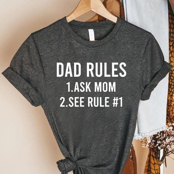 TeeFit Dad Shirt, Father's Day Shirt, Dad Rules Shirt, Shirts For Dad, Father Birthday Gift, Happy Father's Day, Daddy Tee TSHIRT All Size S-5XL