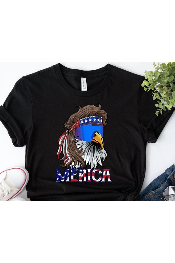Eagle Merica Shirt, Merica Mullet Eagle Shirt, American Eagle, American Flag, 4Th Of July Shirt, Independence Day Tee, Shirt For 4Th Of July TSHIRT All Size S-5XL
