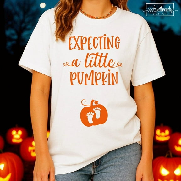 TeeFit Expecting A Little Pumpkin Shirt Fall Maternity Tee, Pregnancy Reveal Thanksgiving Shirt, Baby Announcement Shirt, New Mom Baby Shower Shirt TSHIRT All Size S-5XL