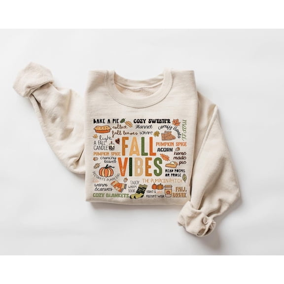TeeFit Fall Vibes Sweatshirt, Fall Sweater, Retro Fall Sweatshirt, Womens Fall Sweaters, Autumn Shirt, Thanksgiving Sweater, Pumpkin Shirt TSHIRT All Size S-5XL