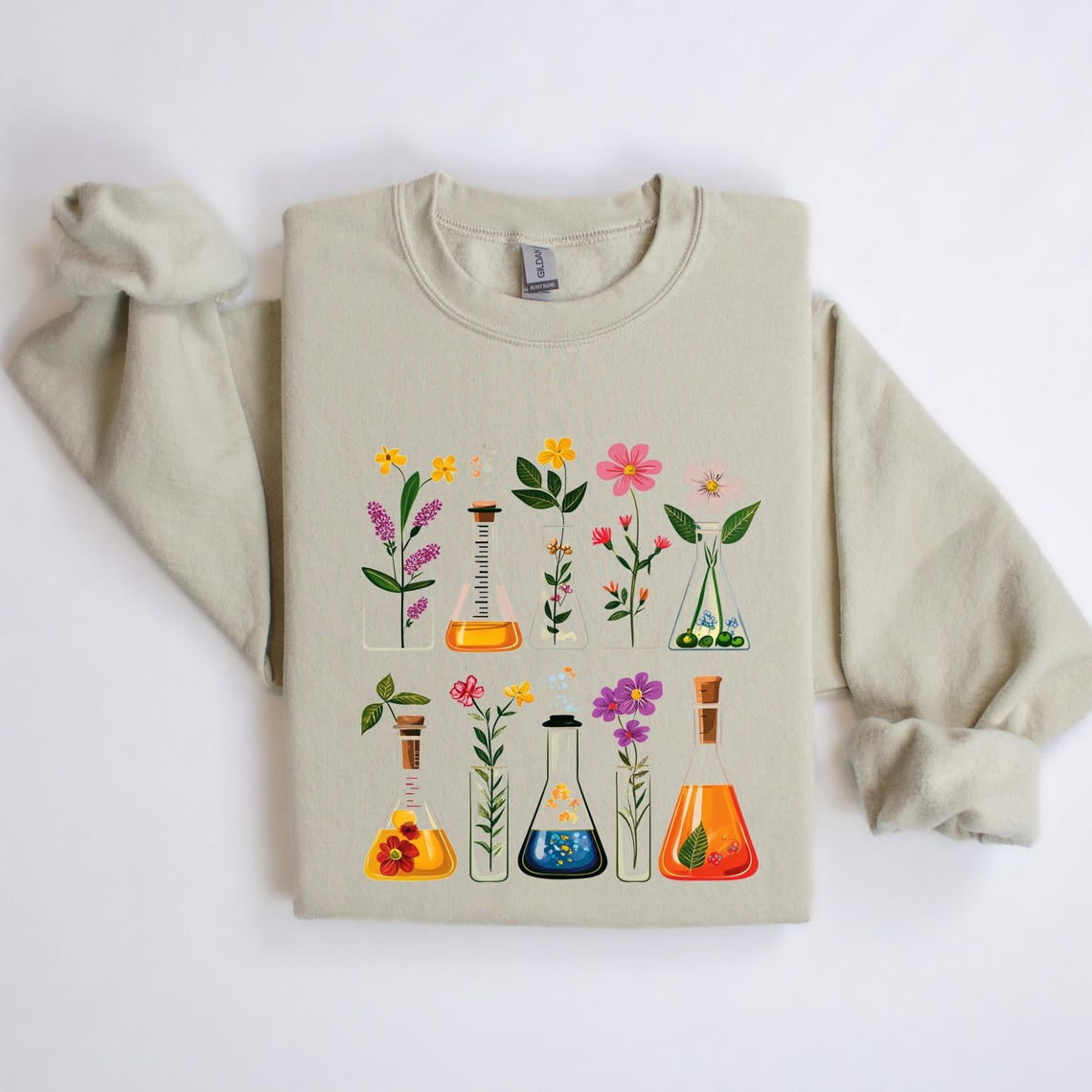 TeeFit Floral Laboratory Shirt, Floral Science Teacher Sweatshirt ...