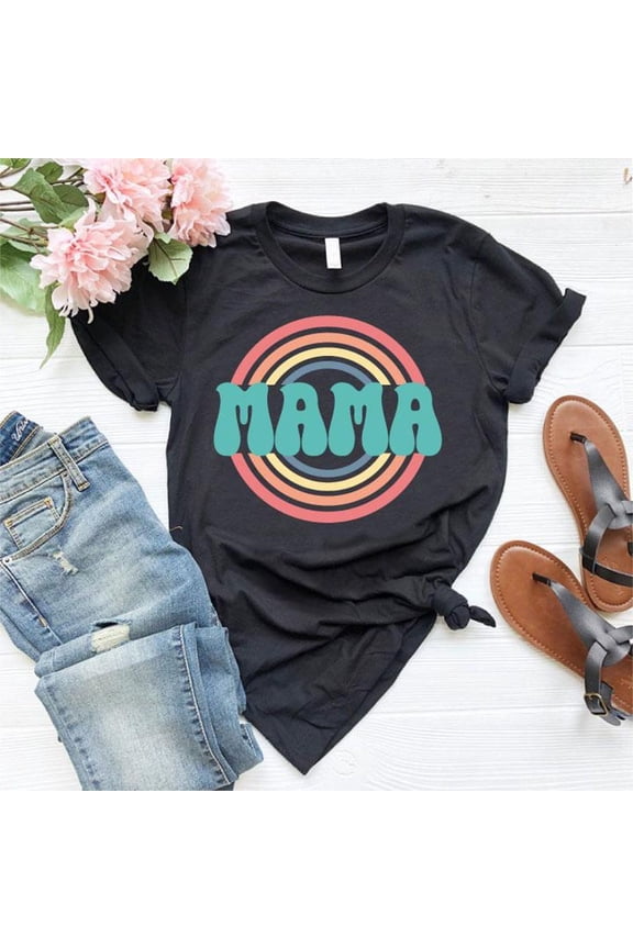 Mama Rainbow Shirt,Retro Mom Shirt,Baby Announcement Shirt,Blessed Mama Shirt,Mother Day Gift Shirt,Gift For Mom,Cute Shirt for Mother T-shirt and Sweatshirt All Size S-5XL