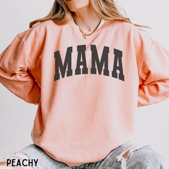 TeeFit Mama Sweatshirt, New Mom Gift, Retro Mom Sweater, Women'S Fall Sweater, Trendy Oversized Mama Crewneck Shirt, Gift For Mom TSHIRT All Size S-5XL