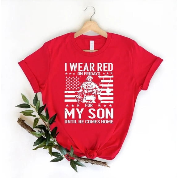 TeeFit RED Friday Mom Shirt: Military Son Support, Remember Everyone Deployed T-shirt and Sweatshirt All Size S-5XL