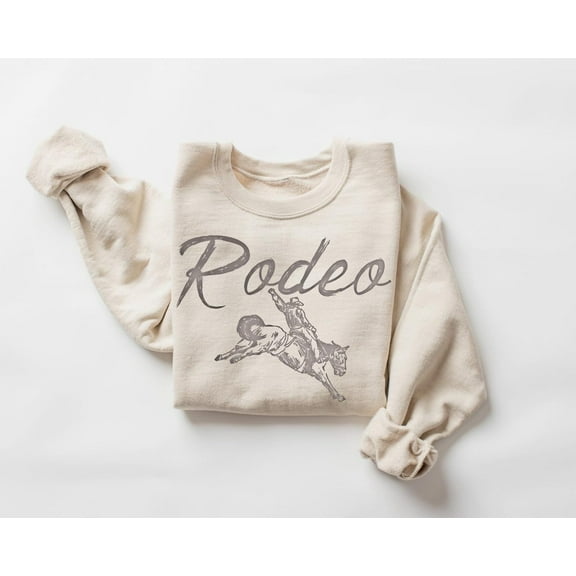 TeeFit Retro Cowboy Sweatshirt, Rodeo Crewneck, Vintage Style, Unisex Pullover, Western Theme SWEATSHIRT All Size S-5XL