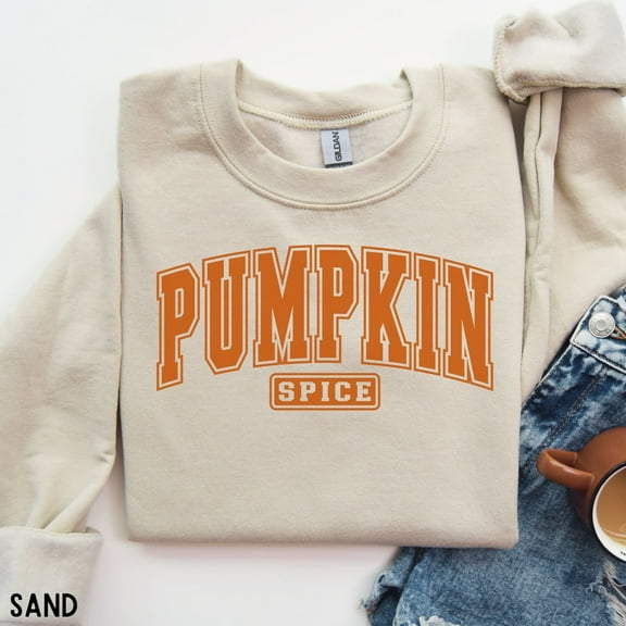 TeeFit Retro Fall Sweatshirt, Varsity Style Pumpkin Spice Shirt, Fall Clothing, Autumn Sweater, Trendy Oversized Fall Sweatshirt, Psl Lover Gift TSHIRT All Size S-5XL