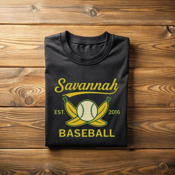 TeeFit Savannah Retro Baseball Shirt: Vintage Banana Sports Graphic Tee, Classic Ball Top, Old Style Shirt TSHIRT All Size S-5XL