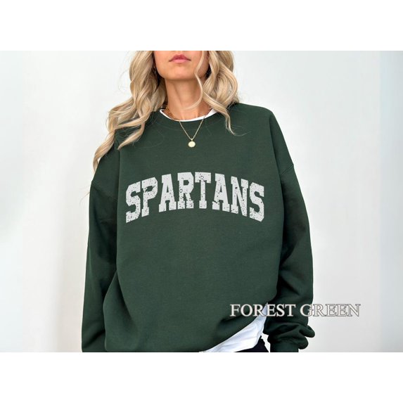 TeeFit Spartans Game Day SweatShirt, Vintage Football Mascot Tee, Tailgate Spirit SweatShirt,Gift For Sports Fans,Distressed Design All Size S-5XL