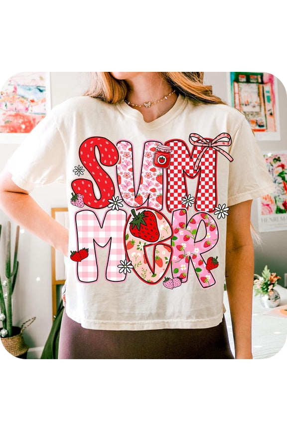 Sweet Summer Time, Coquette Summer, Summer Checkered, Summer Strawberry, Retro Summer, Beach Summer, Digital File All Size S-3XL