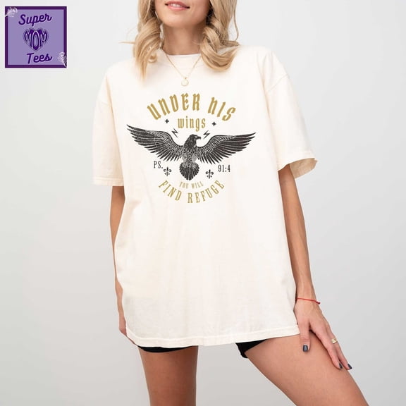 TeeFit Under His Wing Shirt: Boho Christian CrewneckT-shirt and Sweatshirt All Size S-5XL