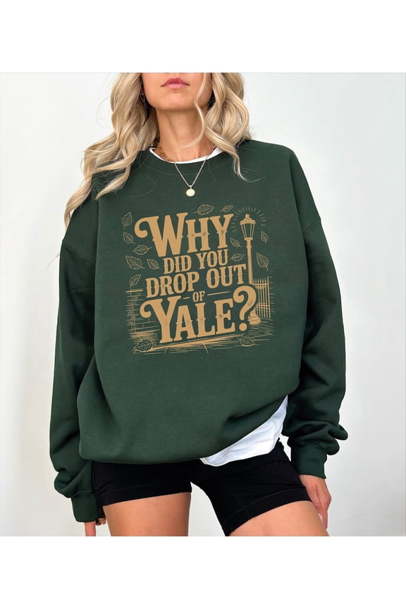 Why Did You Drop Out Sweatshirt, Retro Yale Quote, Academic Aesthetic Sweatshirt, TV Quote Sweatshirt, Sad Girl Era Sweatshirt All Size S-5XL