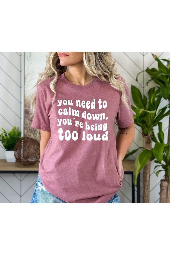 You Need To Calm Down You're Being Too Loud Shirt - Teacher Tee - Back to School Shirt -Teacher Gift - Preschool Teacher T-ShirtT-shirt and Sweatshirt All Size S-5XL