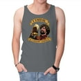 thumbnail image 1 of TeeFury Adult Graphic Tank-Top He Drinks - Beer | Tv Show | Charcoal | Small, 1 of 5