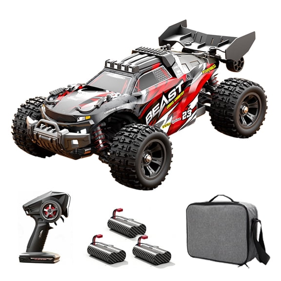 TeeGGi 1/16 SG118 MAX Brushless Fast RC Cars for Adults, Max 37mph High Speed Remote Control Car with Carrying Bag, Electric Off Road RC Truck, 4WD Drift RC Car with 3 Lipo Batteries,with Car lights