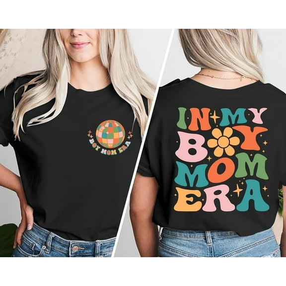 TeeHaven in My Mom Era Shirt Women Mama T-Shirt Letter Printed Mother's Day Tshirt Gift Mom Life Tee Casual Tops