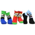 thumbnail image 1 of TeeHee Christmas Kids Cotton Fun Crew Socks 3-Pair Pack (12-24 Months, Snowman Penguin Bear), 1 of 8