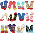 thumbnail image 1 of TeeHee Fun Food Taco Pizza Hamburger Socks for Women Low Cut Ankle No Show Socks 12 Pairs (Food-Letter), 1 of 11