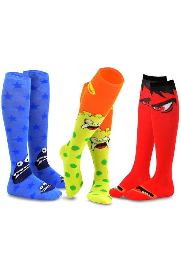 TeeHee Fun Novelty Cotton Knee High Socks for Junior and Women Multipack